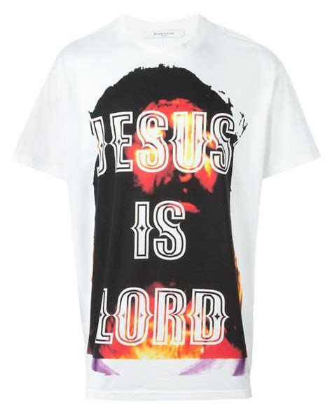 givenchy mens jesus t shirts|Givenchy graphic crewneck t shirt.